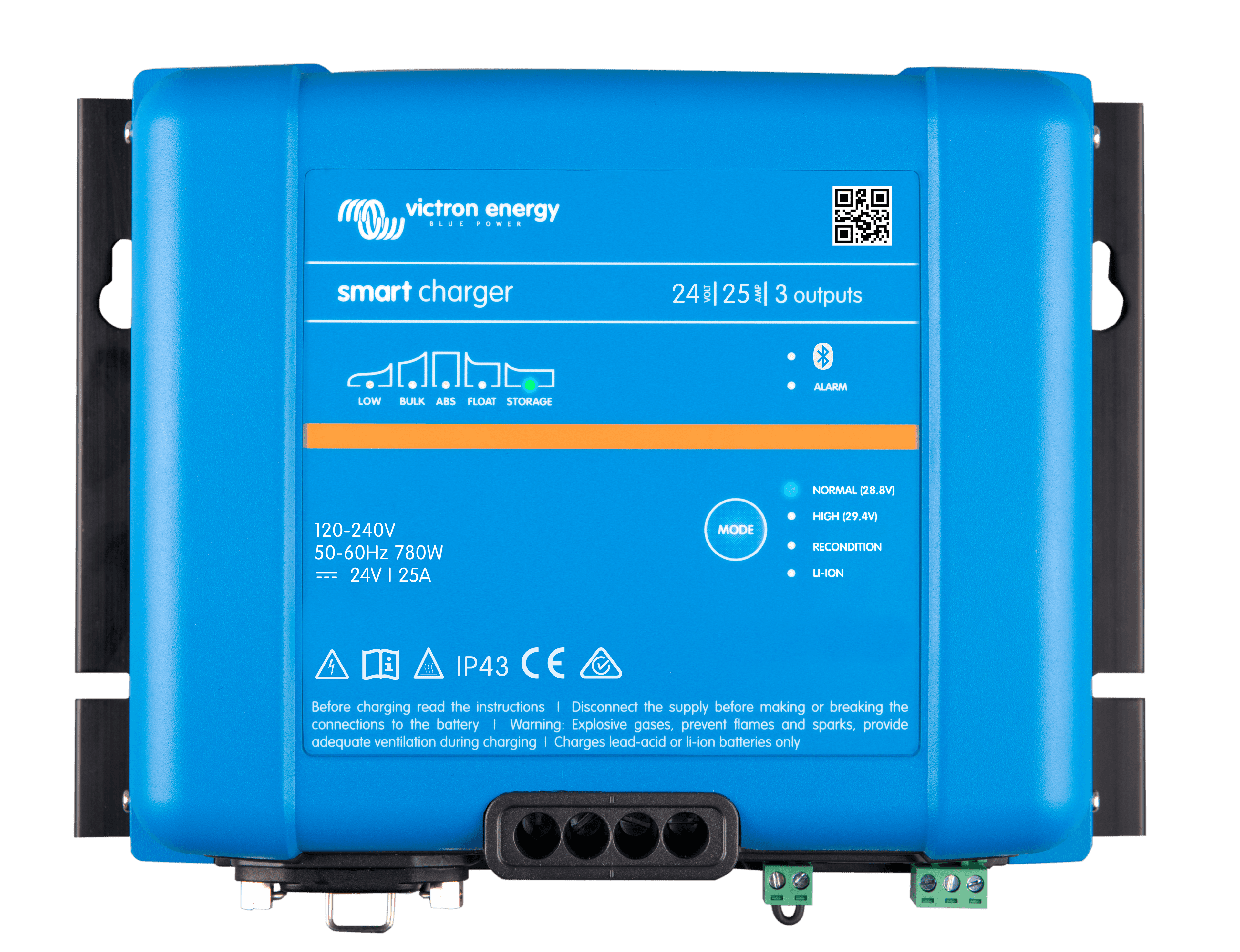 Smart IP43 Charger 24V 25A 3 outputs (top) thumbnail
