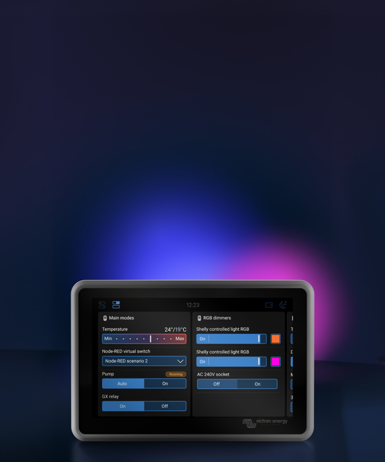 Venus OS  pannello interruttori